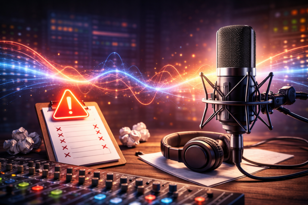 أخطاء التعليق الصوتي الإعلاني