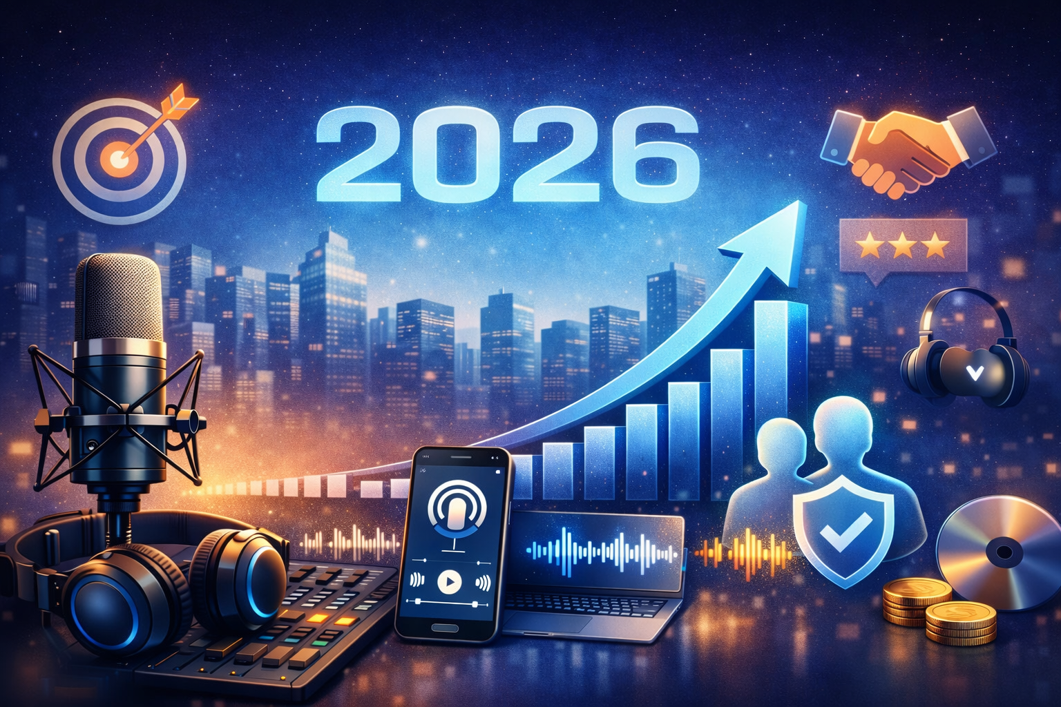 إنتاج المحتوى الصوتي الاحترافي: دليلك الكامل لبناء علامة تجارية مؤثرة