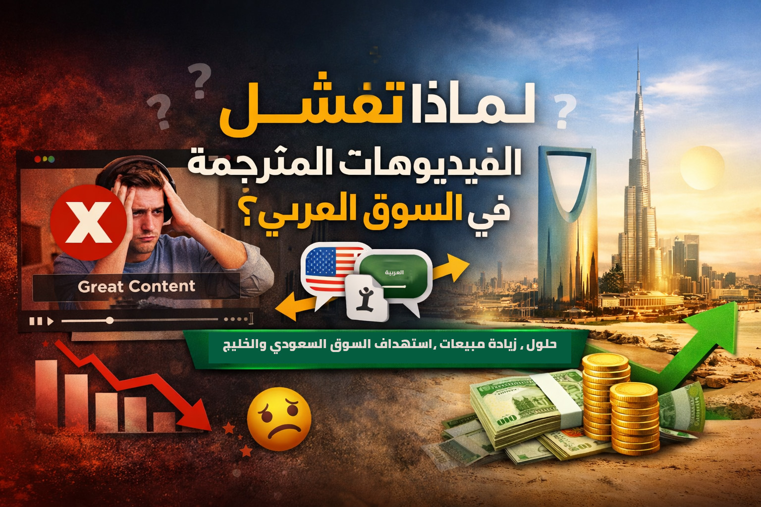 فشل الفيديوهات المترجمة